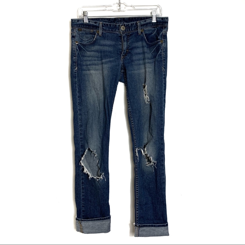 Armani Exchange Short Mid Rise Straight Leg Jeans